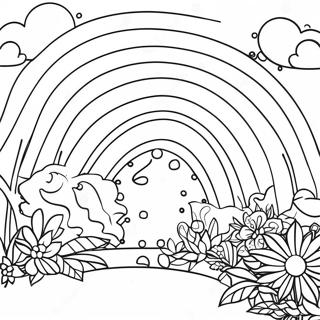 Punktmarker Regenbogen Ausmalbild | Punktmarker Ausmalbild