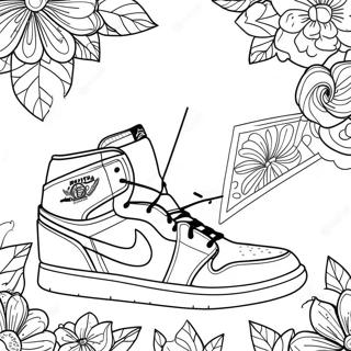 Jordan 1 Sneaker Ausmalbild | Jordan 1 Sneaker Ausmalbild