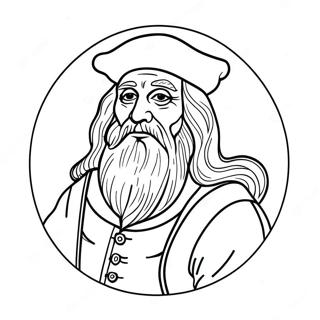 Leonardo da Vinci Ausmalbild | Leonardo da Vinci Ausmalbild