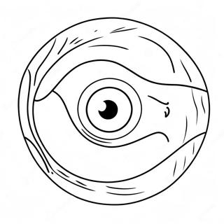 Niedlicher Cartoon-Augenball Ausmalbild | Augapfel Ausmalbild