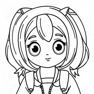 Niedlicher Manga Charakter Ausmalbild | Manga Ausmalbild