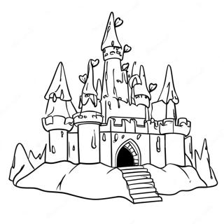 Funkelndes Eisschloss Ausmalbild | Eis Ausmalbild