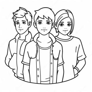 Heartstopper Hauptcharaktere Ausmalbild | Heartstopper Ausmalbild