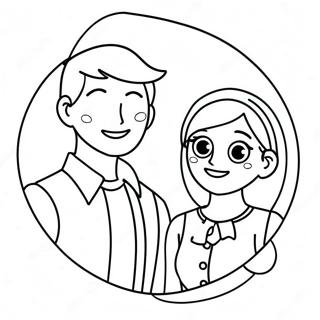 Heartstopper Niedliches Paar Ausmalbild | Heartstopper Ausmalbild