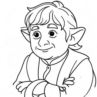 Bilbo Beutlin abenteuerliches Ausmalbild | Der Hobbit Ausmalbild