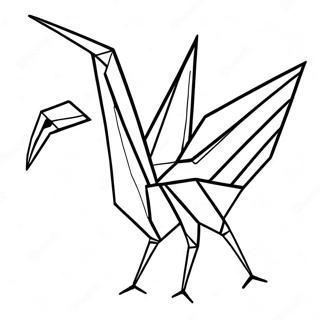 Origami Kranich Ausmalbild | Origami Ausmalbild