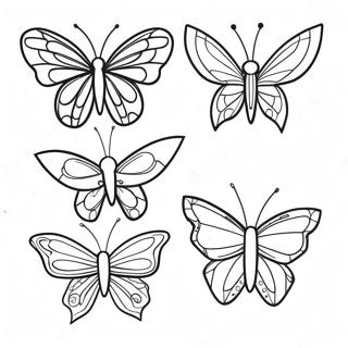 Buntes Origami Schmetterling Ausmalbild | Origami Ausmalbild