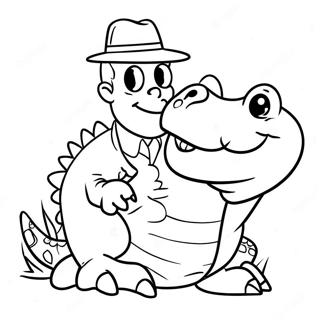 Montgomery Alligator Ausmalbild | Montgomery Gator Ausmalbild