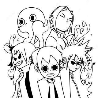 Soul Eater Hauptcharaktere Ausmalbild | Seelenesser Ausmalbild