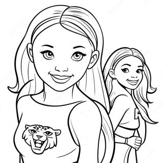 Cheerleader der Carolina Panthers Ausmalbild | Carolina Panthers Ausmalbild