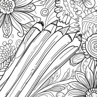 Buntes Bleistiftzeichnung Ausmalbild | Bleistift Ausmalbild