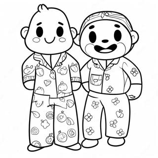 Pyjamatag Ausmalbild | Schlafanzugtag Ausmalbild