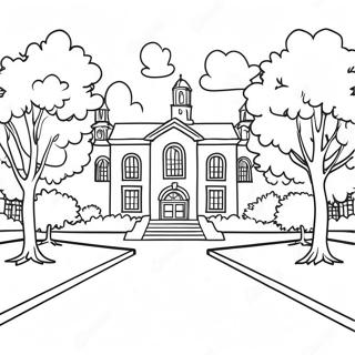 Hochschulcampus Ausmalbild | Hochschule Ausmalbild