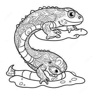 Salamander Ausmalbild | Salamander Ausmalbild