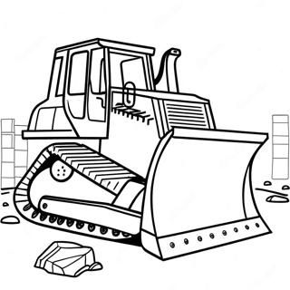 Bulldozer Baustelle Ausmalbild | Bagger Ausmalbild