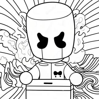 DJ Marshmello Ausmalbild | DJ Marshmello Ausmalbild
