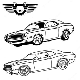 Dodge Challenger Ausmalbild | Dodge Challenger Ausmalbild