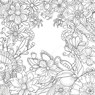Johanna Basford florale Fantasie Ausmalbild | Johanna Basford Ausmalbild