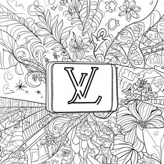 Louis Vuitton Logo Ausmalbild | Louis Vuitton Ausmalbild