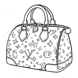 Louis Vuitton Handtasche Ausmalbild | Louis Vuitton Ausmalbild