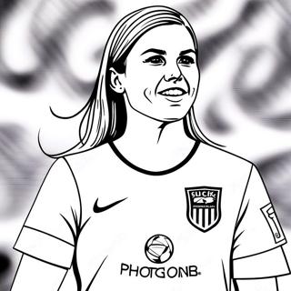 Alex Morgan Fußballstar Ausmalbild | Alex Morgan Ausmalbild