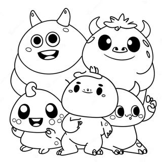 Freundliche Class Dojo Monster Ausmalbild | Klassen Dojo Ausmalbild