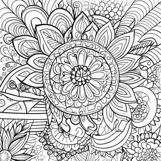 Einfaches Boho Mandala Ausmalbild | Einfach Boho Ausmalbild
