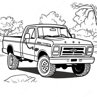 Ford F250 Truck Ausmalbild | Ford F250 Ausmalbild