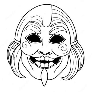 Halloween Maske Ausmalbild | Halloween Maske Ausmalbild