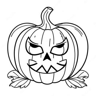 Gruselige Kürbis Maske Ausmalbild | Halloween Maske Ausmalbild