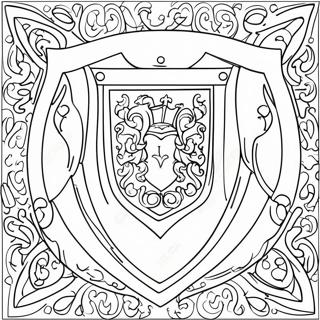 Ritter Schild Ausmalbild | Schild Ausmalbild