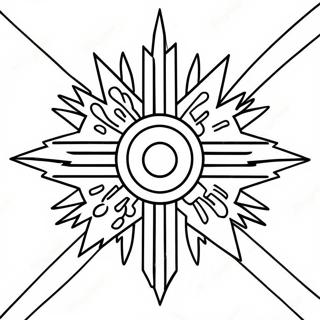 Ausmalbild der Flagge des Bundesstaates New Mexico | Neu-Mexiko Ausmalbild