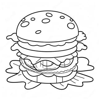 Krabby Patty Ausmalbild | Krabby Patty Ausmalbild