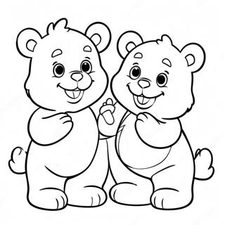 Fröhliches Ausmalbild der Care Bear Cousins | Care Bear Cousins Ausmalbild