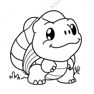 Niedlicher Koopa Troopa mit Schale Ausmalbild | Koopa Troopa Ausmalbild