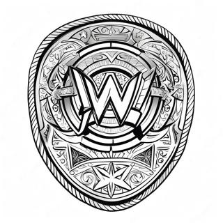 WWE Meisterschaftsgürtel Ausmalbild | WWE Gürtel Ausmalbild