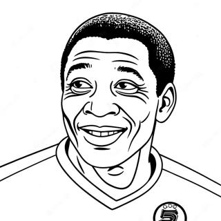 Pele Fußballlegende Ausmalbild | Pele Ausmalbild