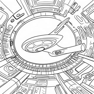 Raumschiff Enterprise im Weltraum Ausmalbild | Raumschiff Enterprise Ausmalbild