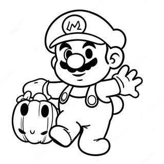 Mario Halloween Ausmalbild | Mario Halloween Ausmalbild