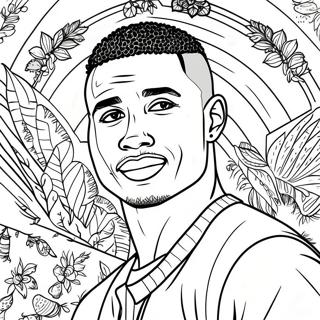 Jalen Hurts Ausmalseite | Jalen Hurts Ausmalbild