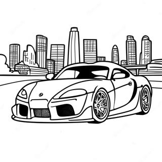 Supra Rennszene Ausmalbild | Supra Ausmalbild