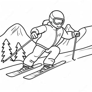 Wintersport Ausmalbild | Wintersport Ausmalbild