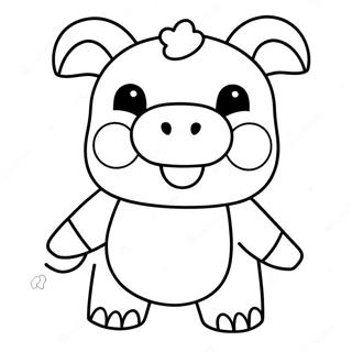 Roblox Piggy Ausmalbild | Roblox Piggy Ausmalbild