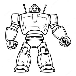 Real Steel Kampfroboter Ausmalbild | Echtes Stahl Ausmalbild