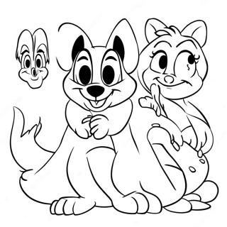 Klassische Disney-Charaktere Ausmalbild | Disney 100 Ausmalbild