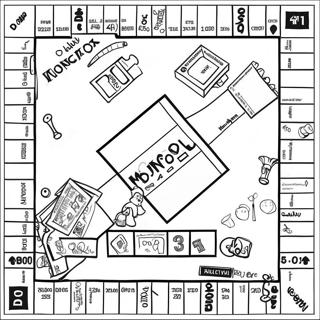 Monopoly Spielbrett Ausmalbild | Monopoly Ausmalbild