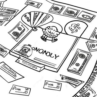 Monopoly Geld Ausmalbild | Monopoly Ausmalbild