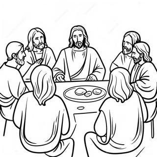 Jesus lehrt die Jünger Ausmalbild | Neues Testament Ausmalbild