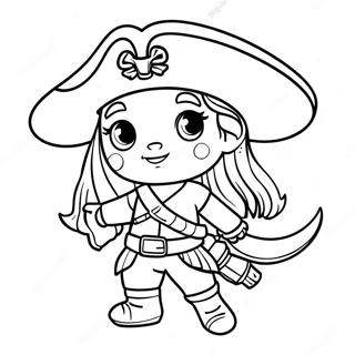 Uma in einem Piratenoutfit Ausmalbild | Uma Nachkommen Ausmalbild