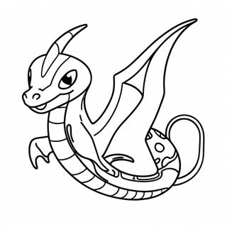 Fliegende Rayquaza Ausmalbild | Rayquaza Ausmalbild